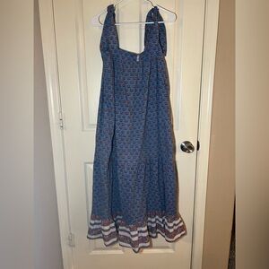 Cleobella Blue Floral Boho Midi Dress – Size M